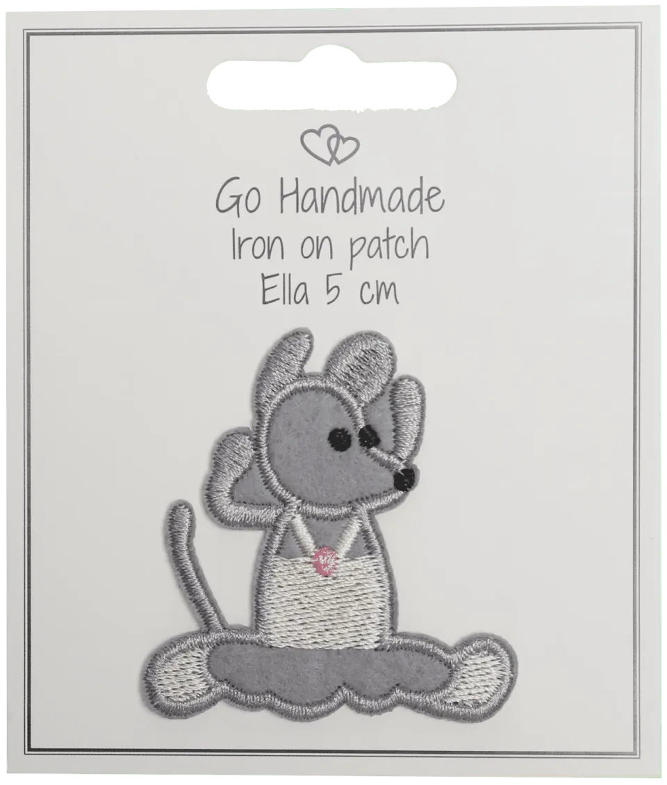 Go Handmade Ella MUS Bügelbild 5 cm Aufnäher