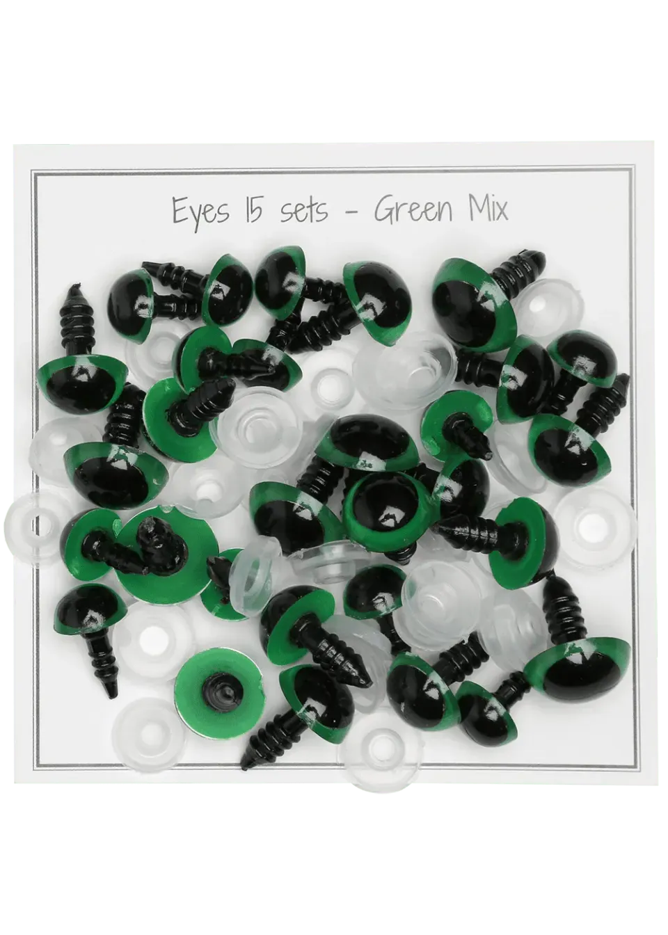 Go Handmade Green Eyes Sicherheitsaugen Mix 15 Stk grün