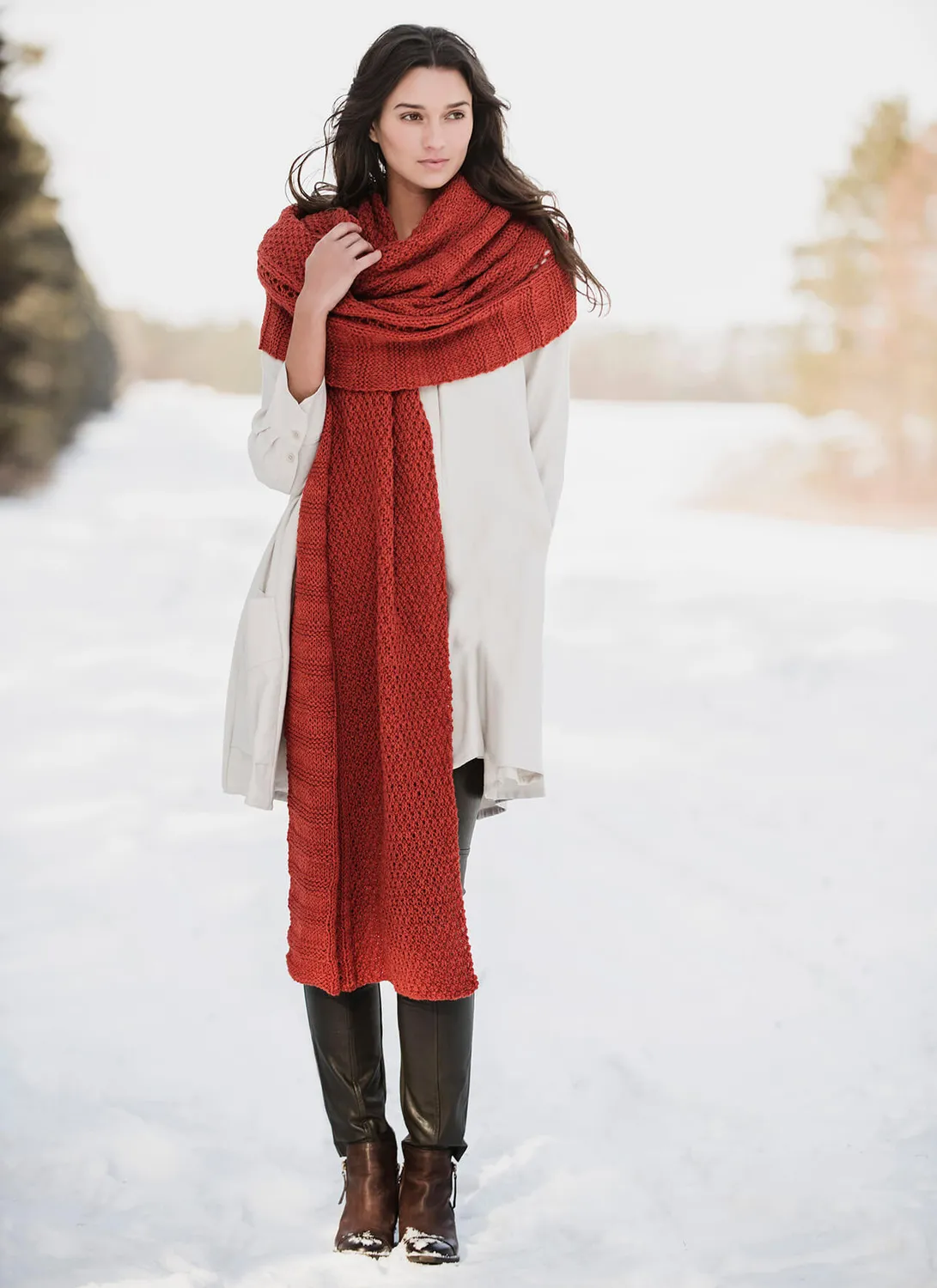 Blue Sky Fibers Classic Series Endless Wrap Strickanleitung Textur