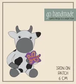 Go Handmade KO Dorte Bügelbild 6 cm zum Aufbügeln