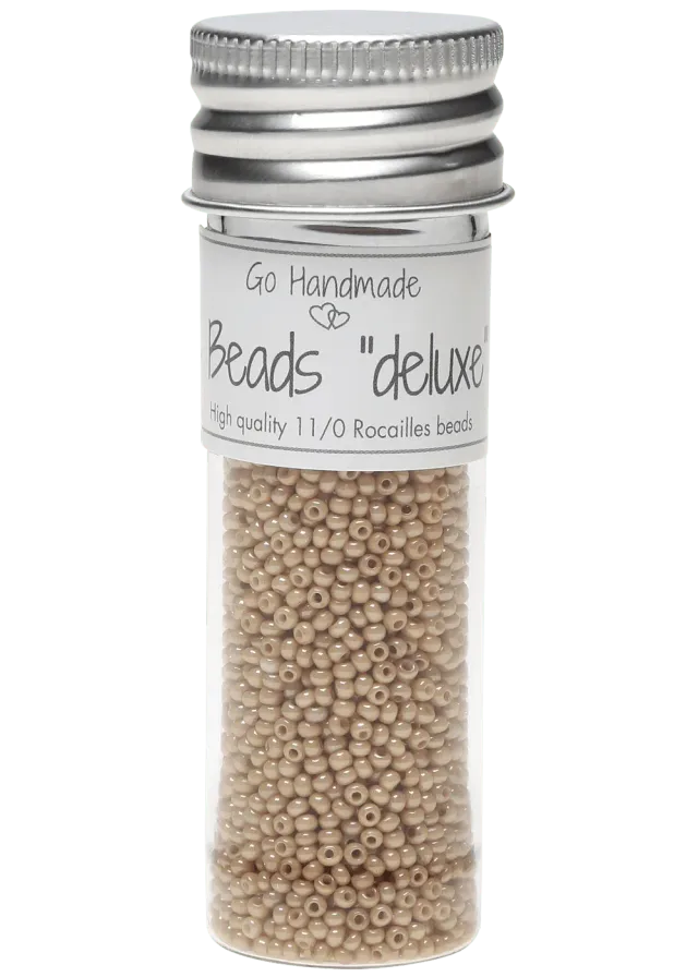 Go Handmade Glass Beads Glasperlen Pearl Beige 30g