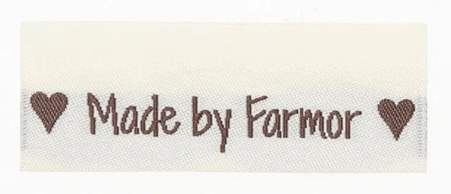 Go Handmade Woven Labels Webetiketten Made by Farmor 10 St