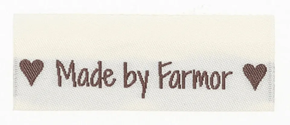 Go Handmade Made by farmor Weblabel 10 Stück doppelseitig