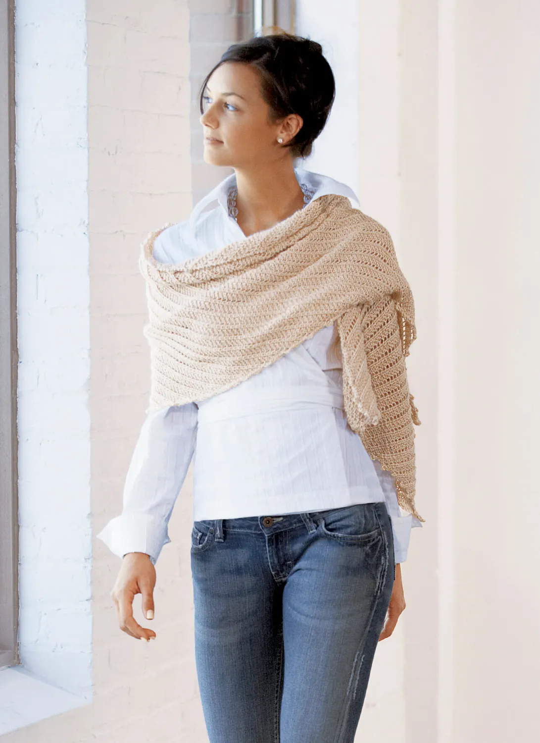 Blue Sky Fibers Rectangle Shawl RS2 Strickanleitung Tuch Lochmuster