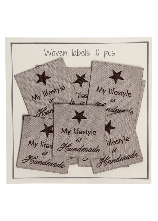 Go Handmade Webetiketten My lifestyle beige 10 Stück