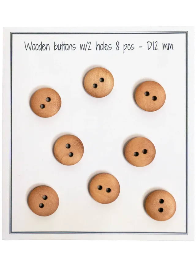 Go Handmade UFO Holzperle D12 mm natur 8 Stück