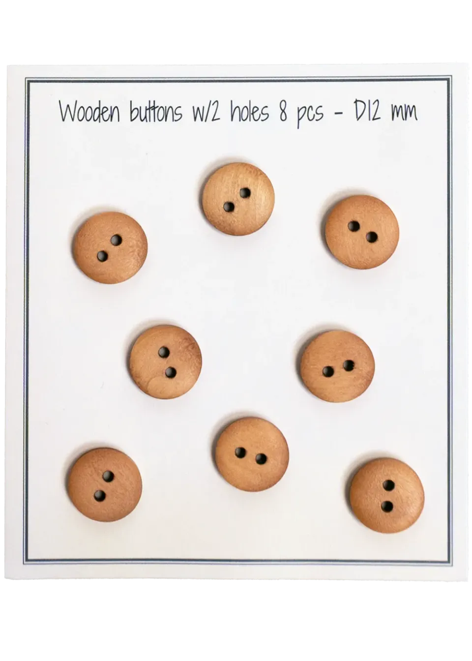 Go Handmade UFO D12mm Holzperlen Natur 8 Stück