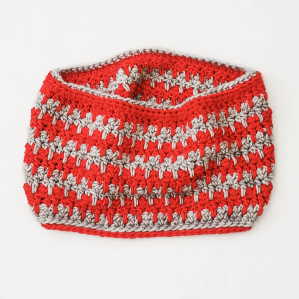 Madelinetosh Candy Stripe Crochet Cowl Häkelanleitung PDF