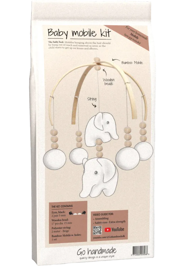 Go Handmade Baby Mobile Bastelset mit Holzring