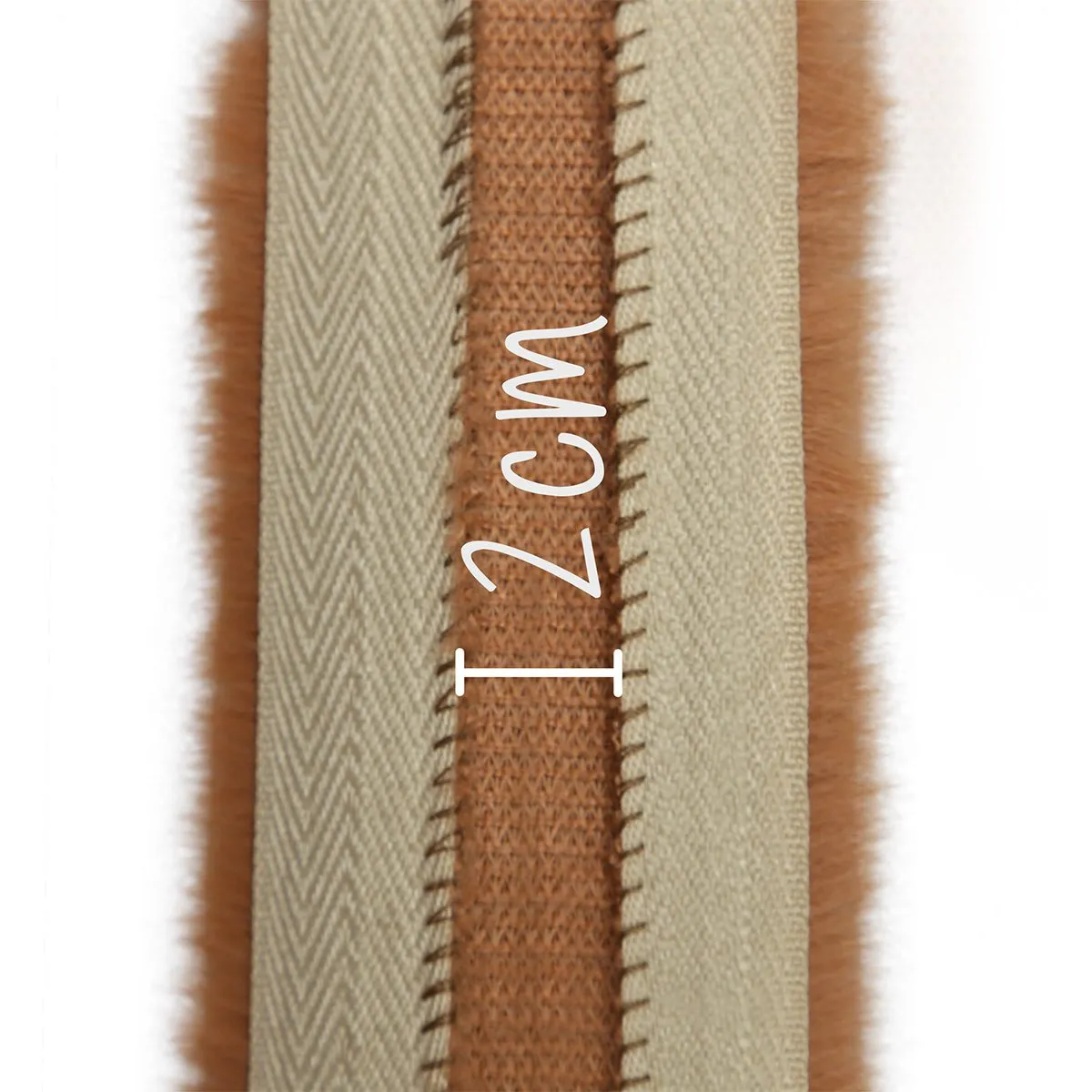 Go Handmade Fux Fur Kunstfellstreifen Rot 70x2 cm