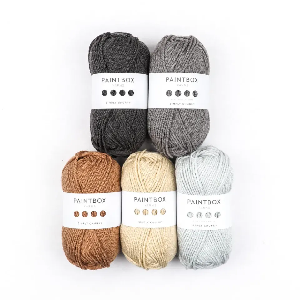 Paintbox Yarns Simply Chunky 5er Farbpaket Wolle Pebble