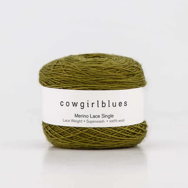 Cowgirlblues Merino Lace Olive Garn handgefärbt