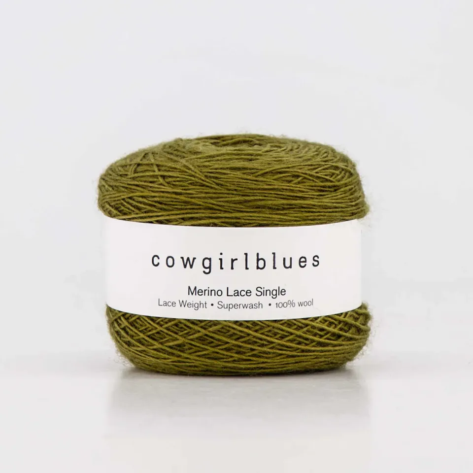 Cowgirlblues Merino Lace Olive Garn handgefärbt