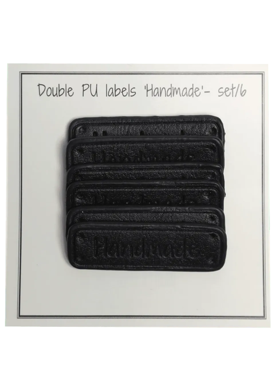 Go Handmade Handmade Etikett 5x1,5cm PU-Leder 6 Stk