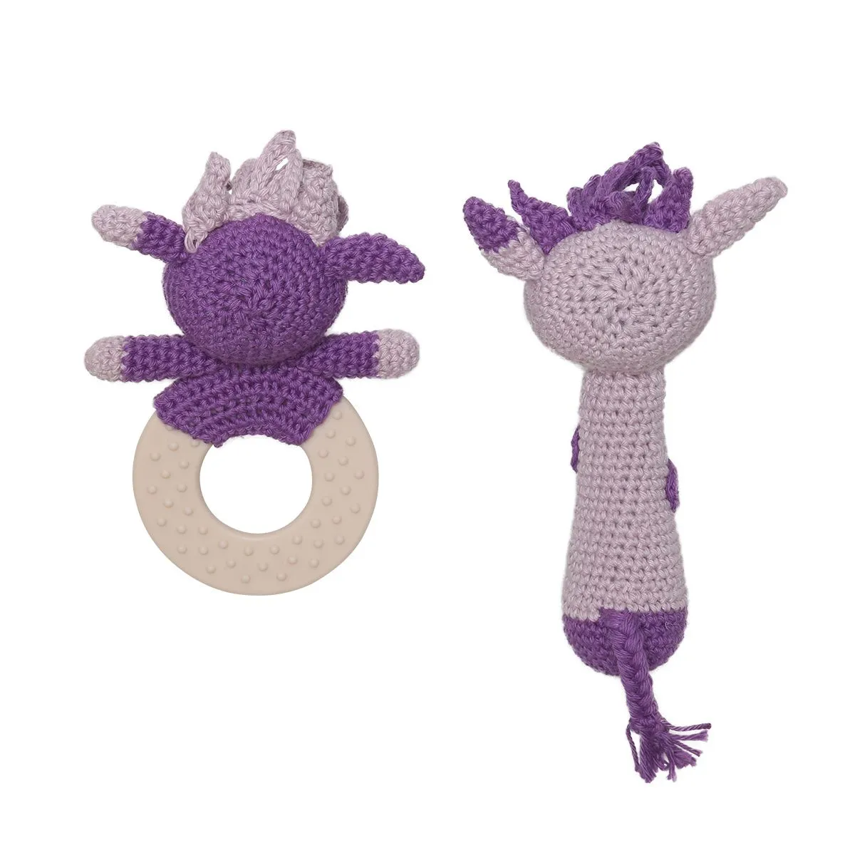 Go Handmade Sensory Giraffe Häkelset mit Rassel