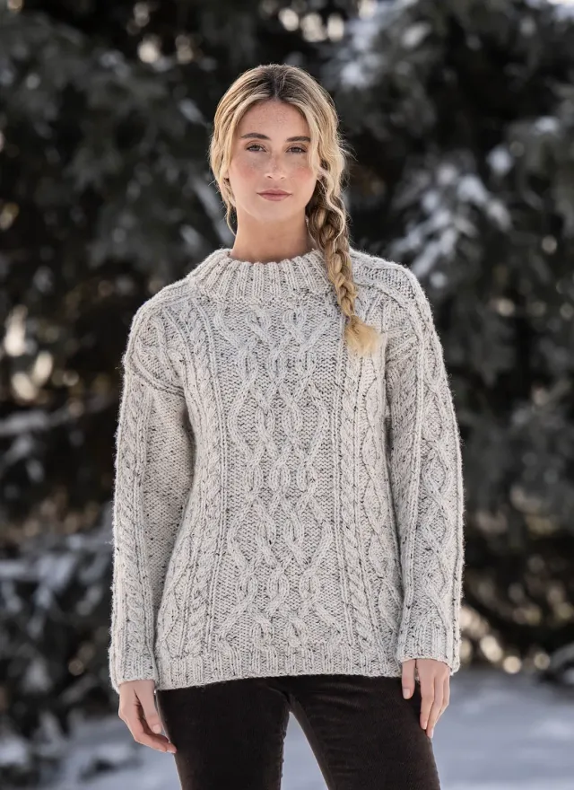 Blue Sky Fibers Classic Series Opulence Pullover Strickanleitung Zopf