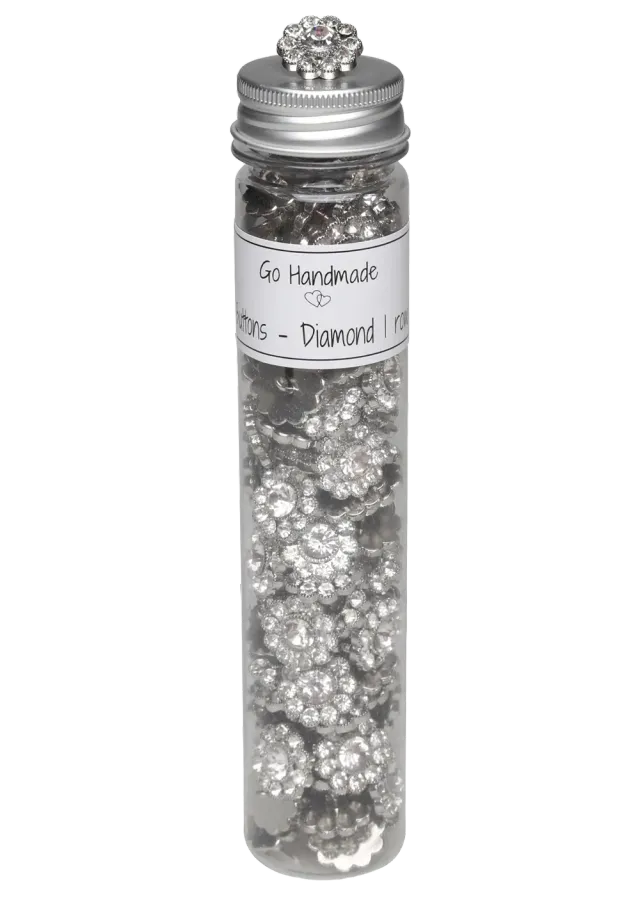 Go Handmade Diamond 1 row Deko-Knöpfe 90 Stk
