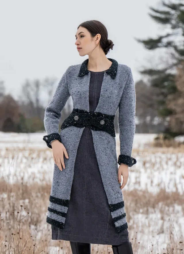 Blue Sky Fibers Aberdeen Coat Mantel Strickanleitung