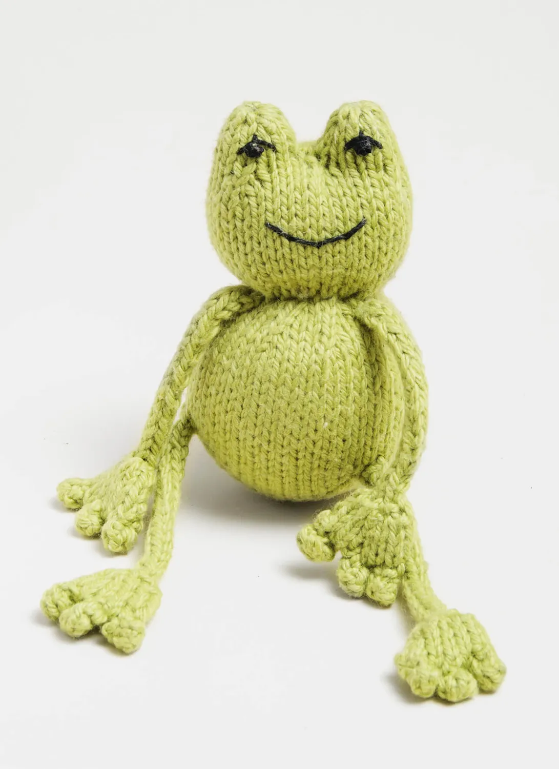 Blue Sky Fibers Ribbit Strickanleitung Frosch mit Tennisball