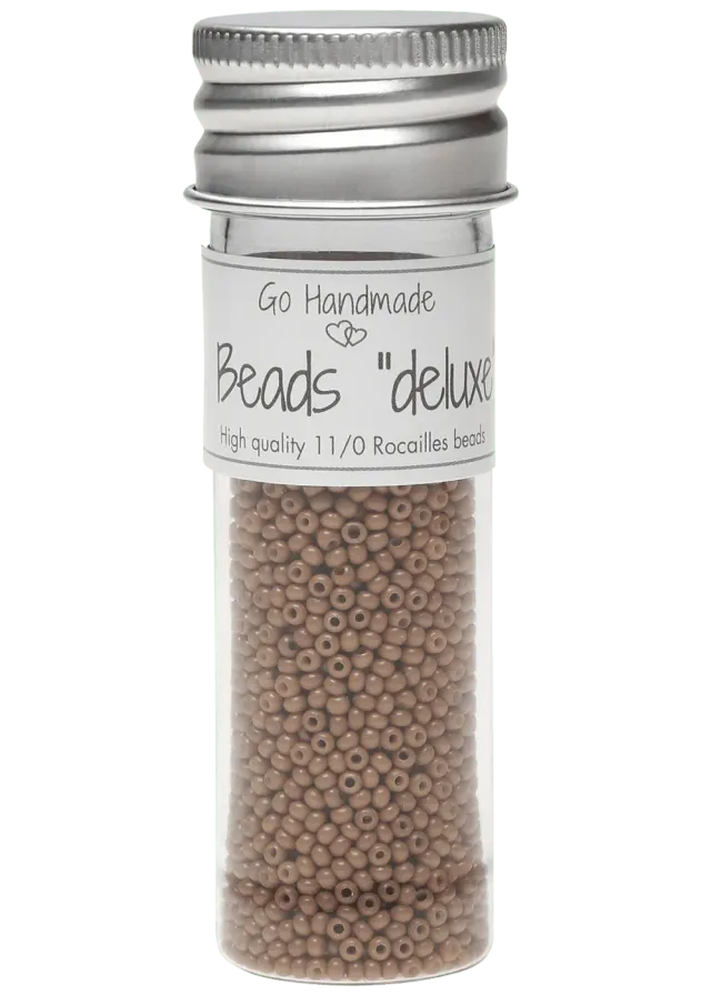 Go Handmade Nougat Glasperlen 30 g Braun 2mm