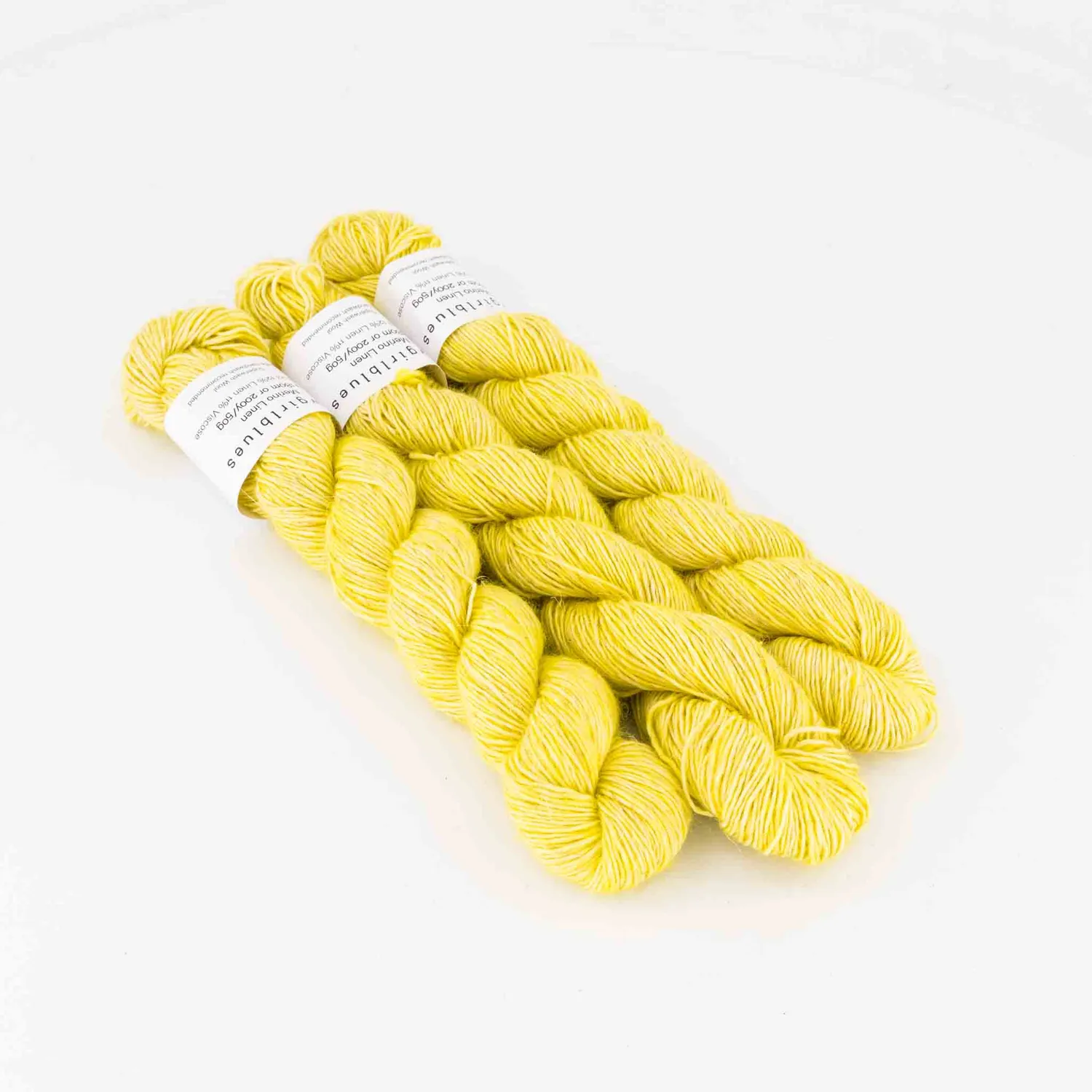 Cowgirlblues Merino Linen Lemon Wolle 50g handgefärbt