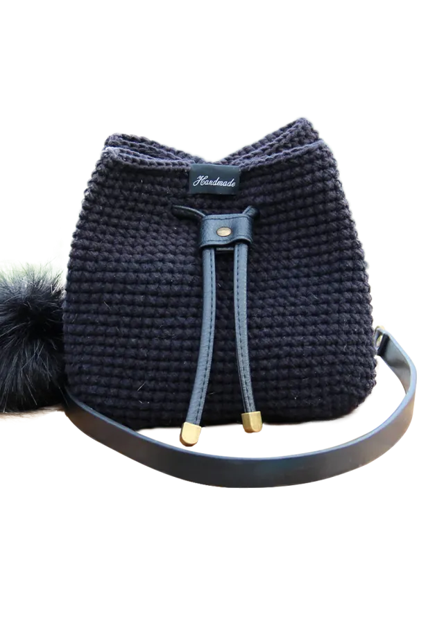 Go Handmade Bucket Bag Beuteltasche PU-Boden Häkelset
