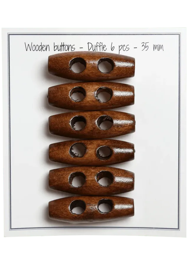 Go Handmade Duffle 35 mm Duffleknöpfe 6 Stück Knebel
