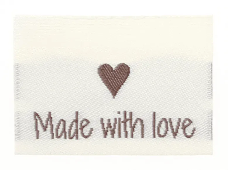 Go Handmade Webetiketten made with love 10 Stk