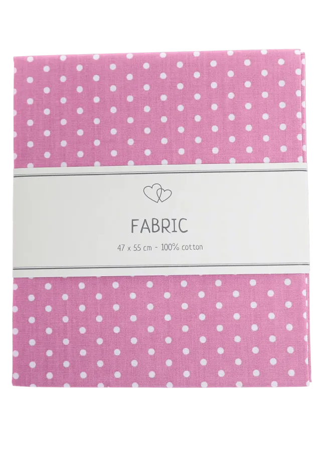 Go Handmade Cotton 47x55 cm Baumwollstoff Rosa Punkte