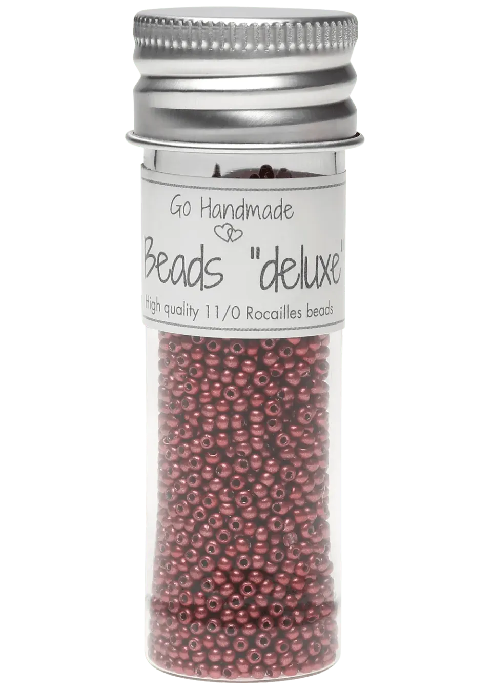 Go Handmade Glasperlen Metallic Rot 30 g 2,2 mm