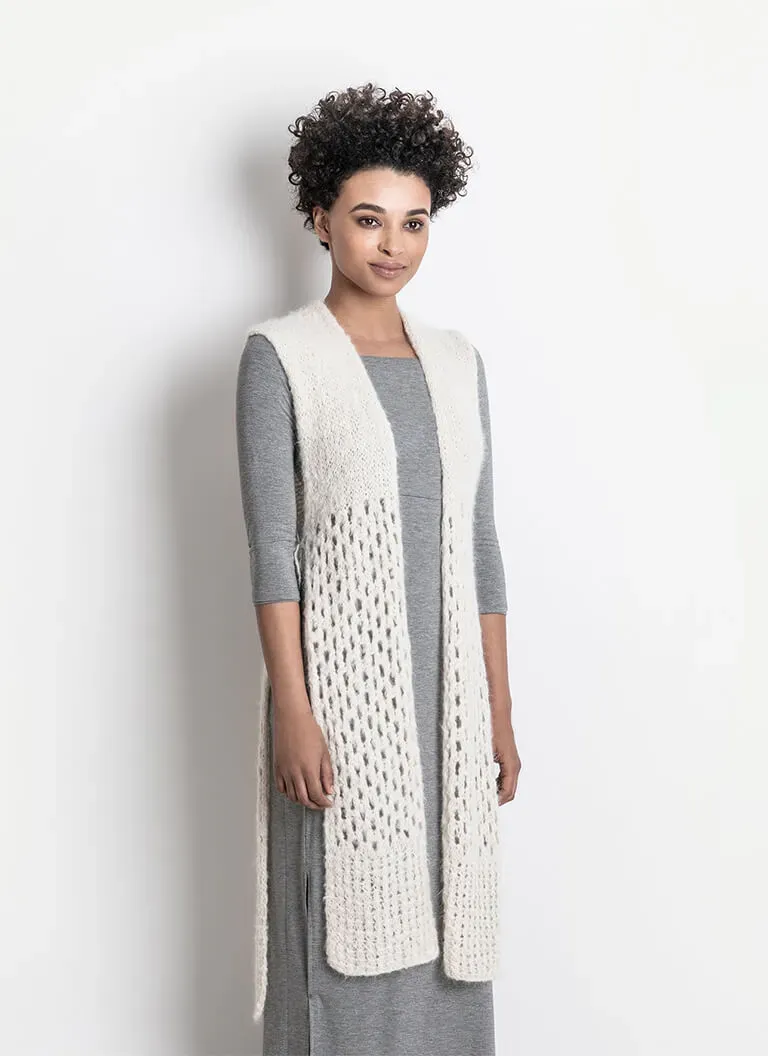 Blue Sky Fibers Classic Series Vestido Wrap Strickanleitung Brushed Suri