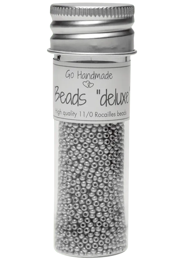 Go Handmade Glass Beads Glasperlen Silber 30g