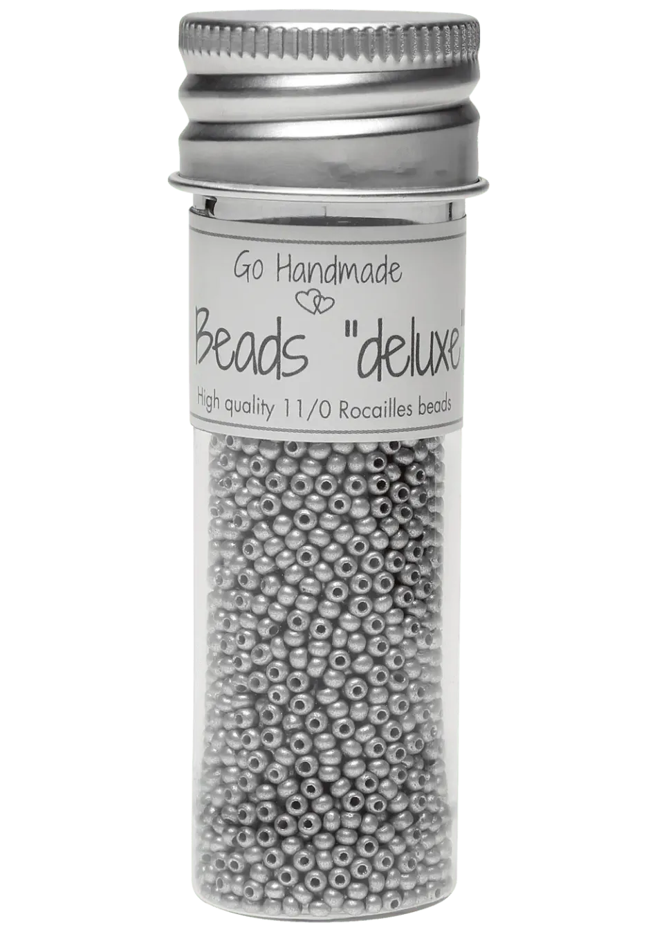 Go Handmade Glass Beads Glasperlen Silber 30g 2,2mm