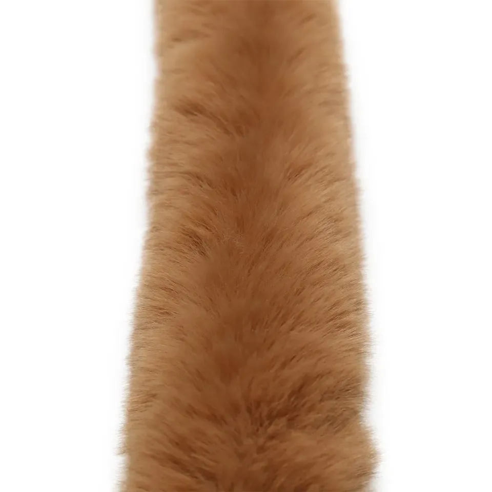 Go Handmade Fux Fur Kunstfellstreifen Rot 70x2 cm