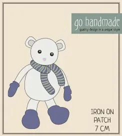 Go Handmade Luis Bügelpatch Maus 7cm Aufbügler