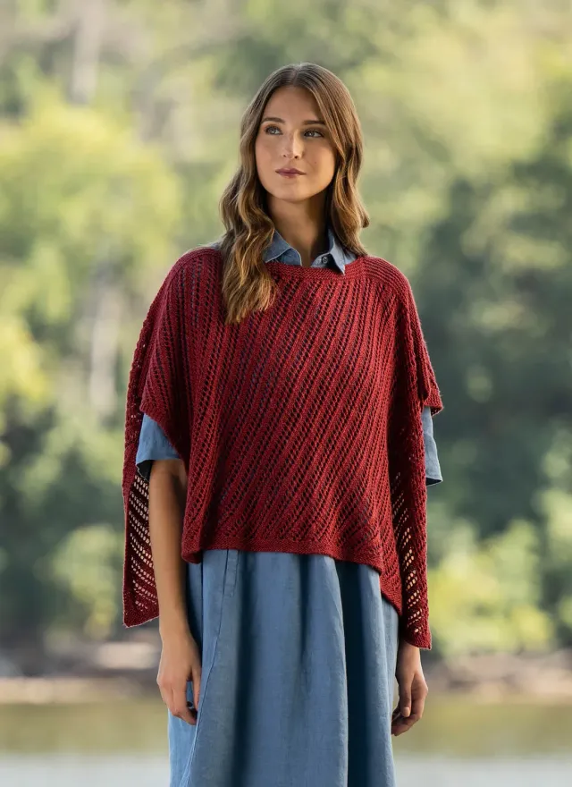 Blue Sky Fibers Ruby Wrap Strickanleitung Tuch Metalico