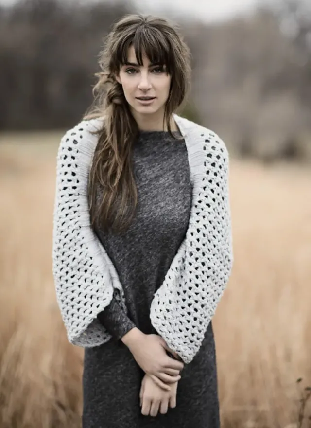 Blue Sky Fibers Royalton Bolero Strickanleitung Bio-Baumwolle