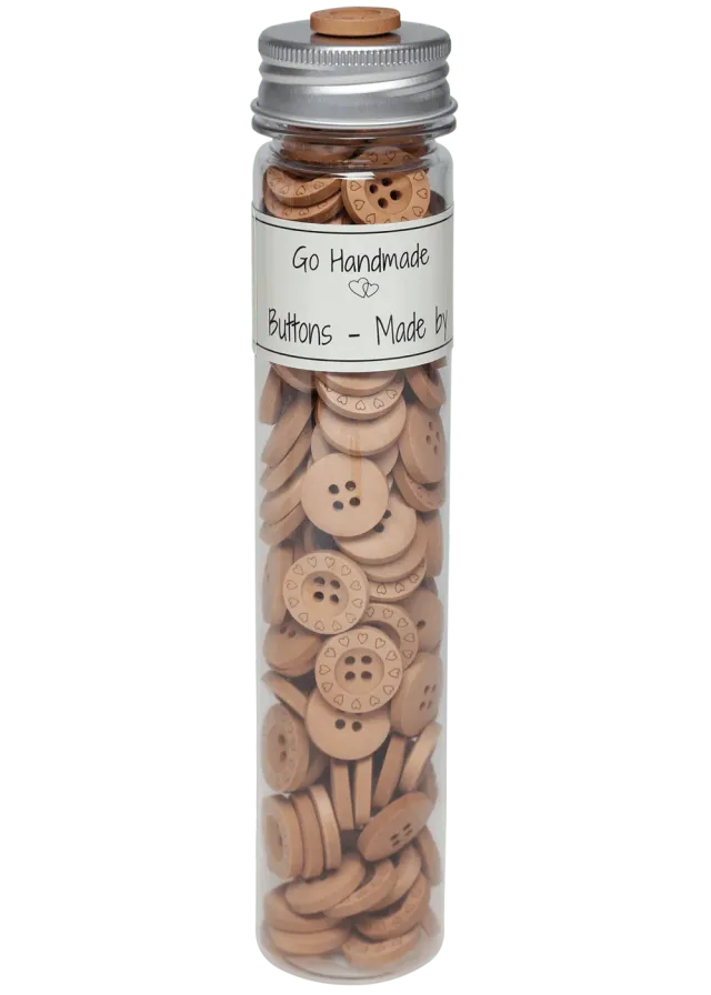 Go Handmade Hearts Herzknöpfe 18mm Flasche 145 Stück