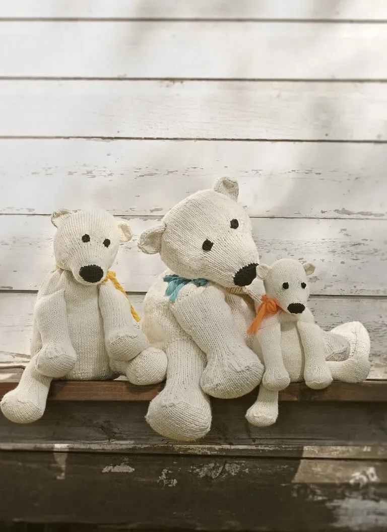 Blue Sky Fibers Classic Three Brrr Bears Strickanleitung 3 Größen