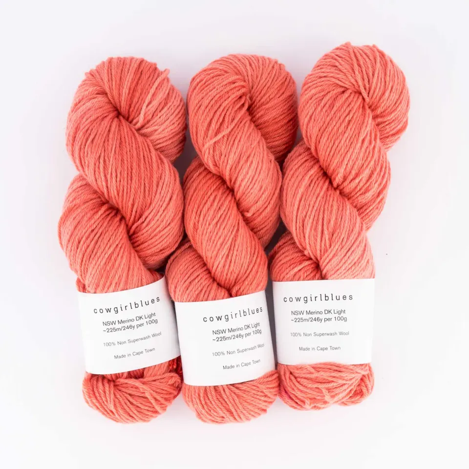 Cowgirlblues NSW Merino DK Ruby Grapefruit 100g Filzwolle