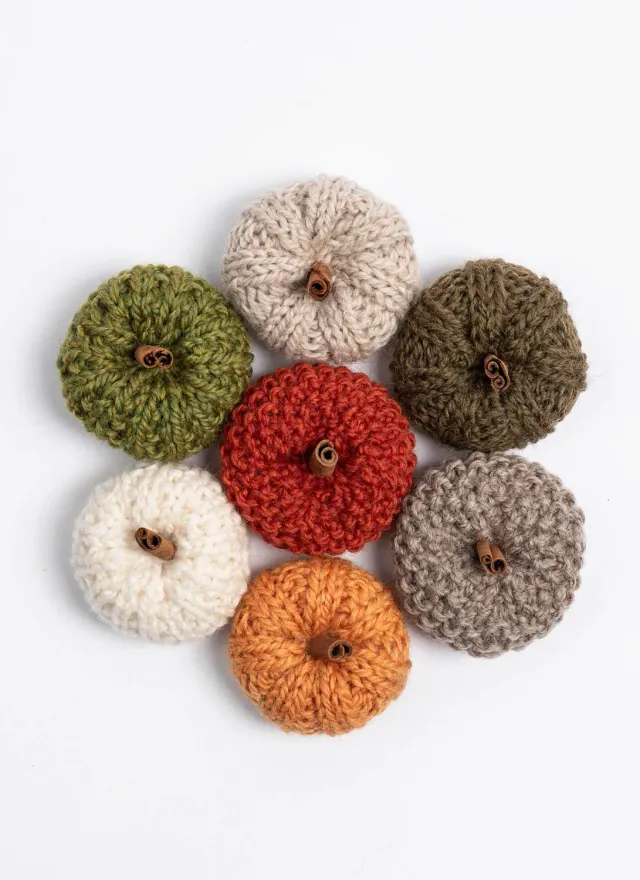 Blue Sky Fibers Fall Festival Mini Pumpkins Strickanleitung Herbst