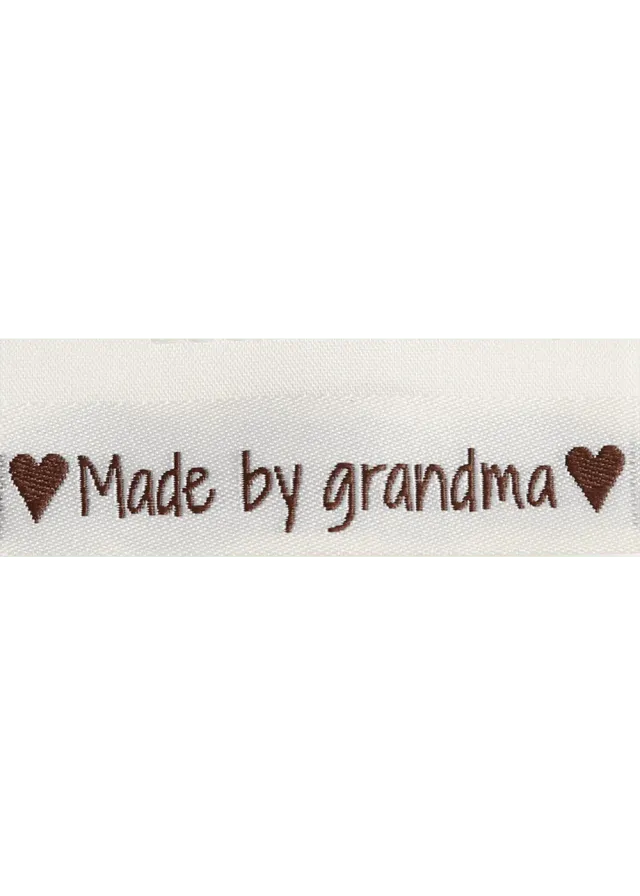 Go Handmade Webetiketten Made by Grandma 10 Stück gefaltet