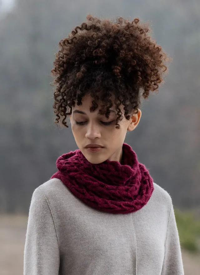 Blue Sky Fibers Titania Cowl Strickanleitung 100% Baby Alpaka