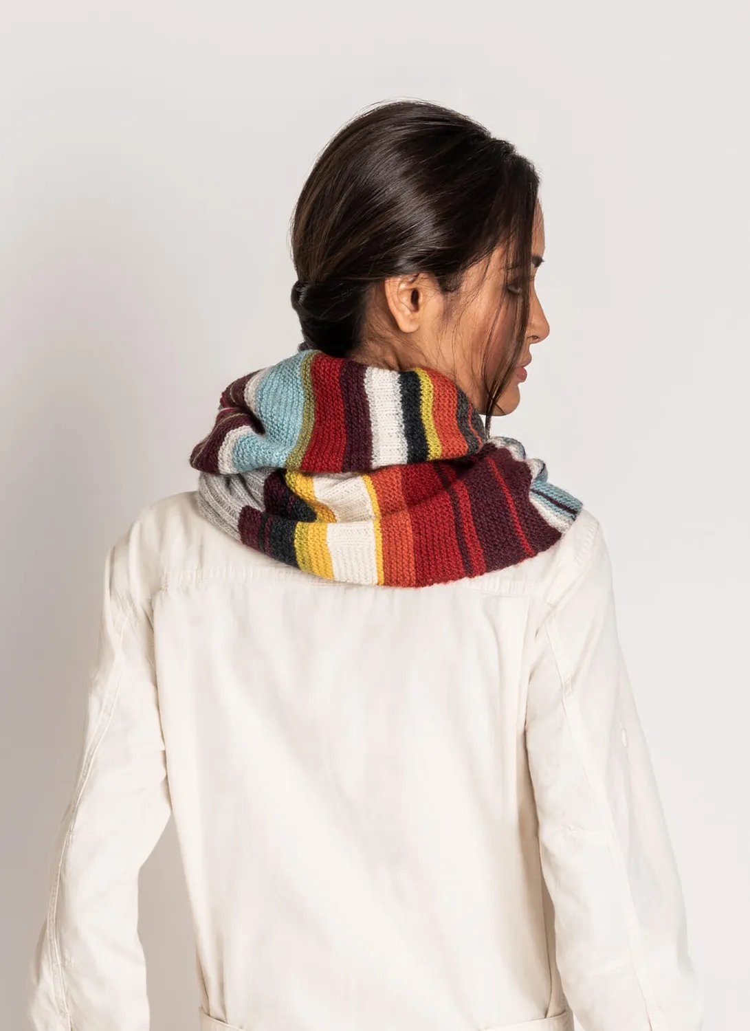 Blue Sky Fibers 14 Color Woolstok Light Cowl Anleitung gratis