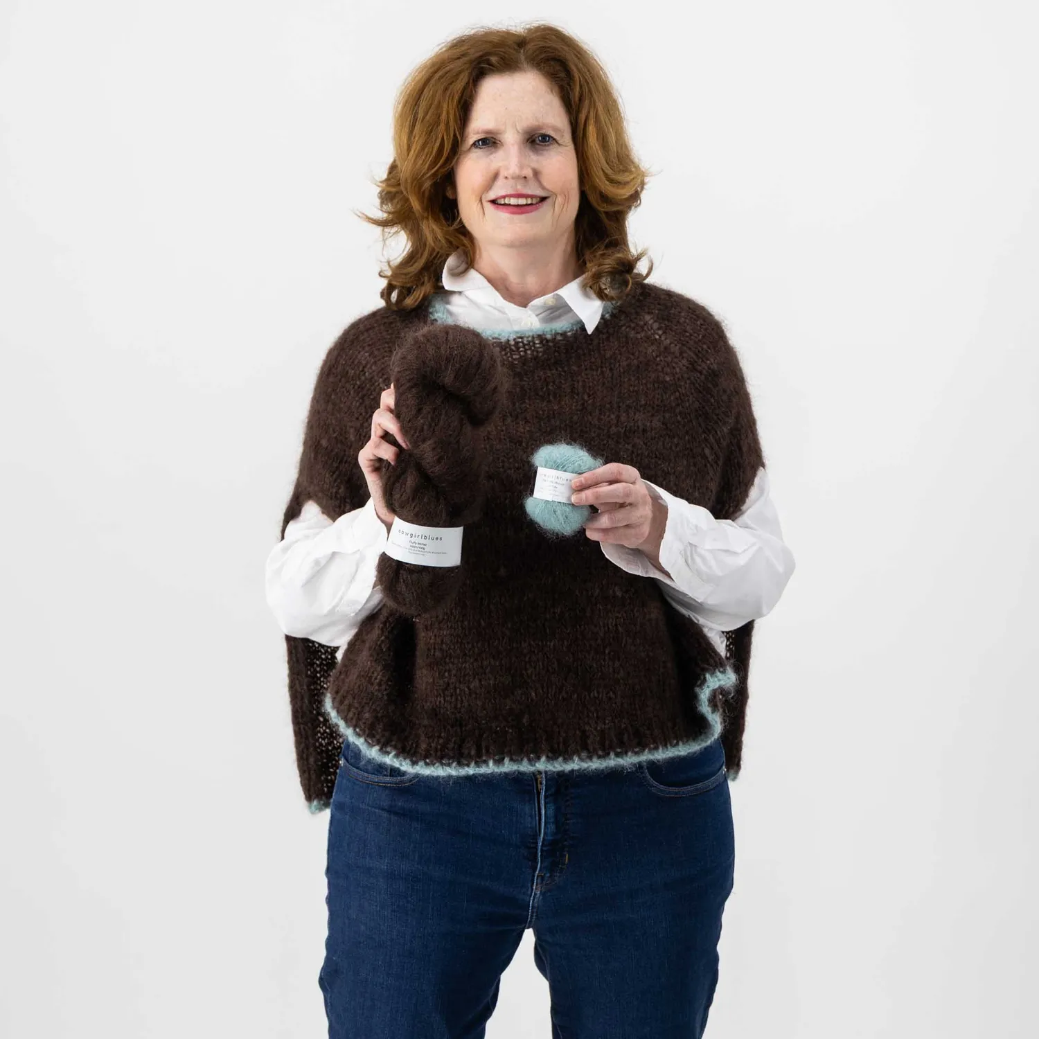 Cowgirlblues Easy Fluffy Poncho Strickset Mohair