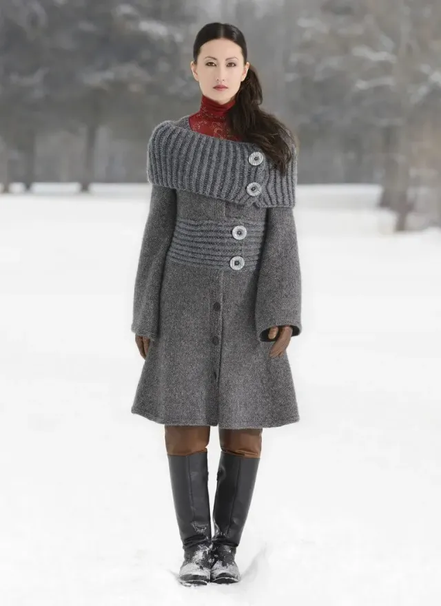 Blue Sky Fibers Moscow Coat Strickanleitung Mantel
