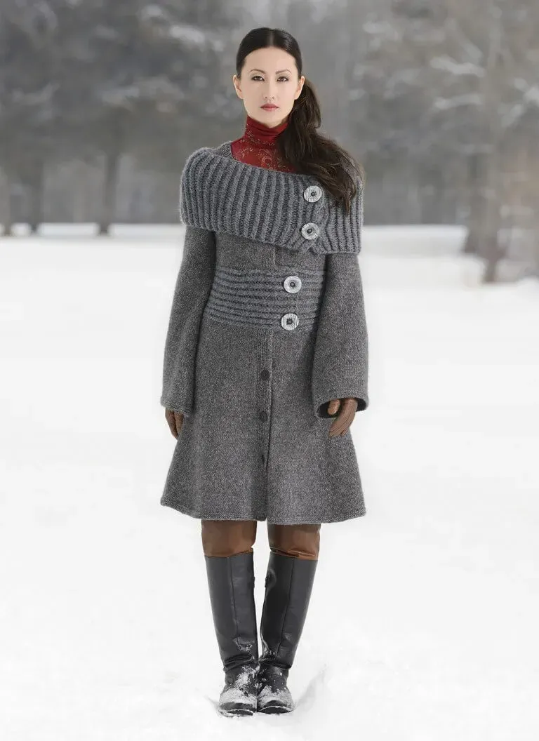 Blue Sky Fibers Moscow Coat Strickanleitung Mantel