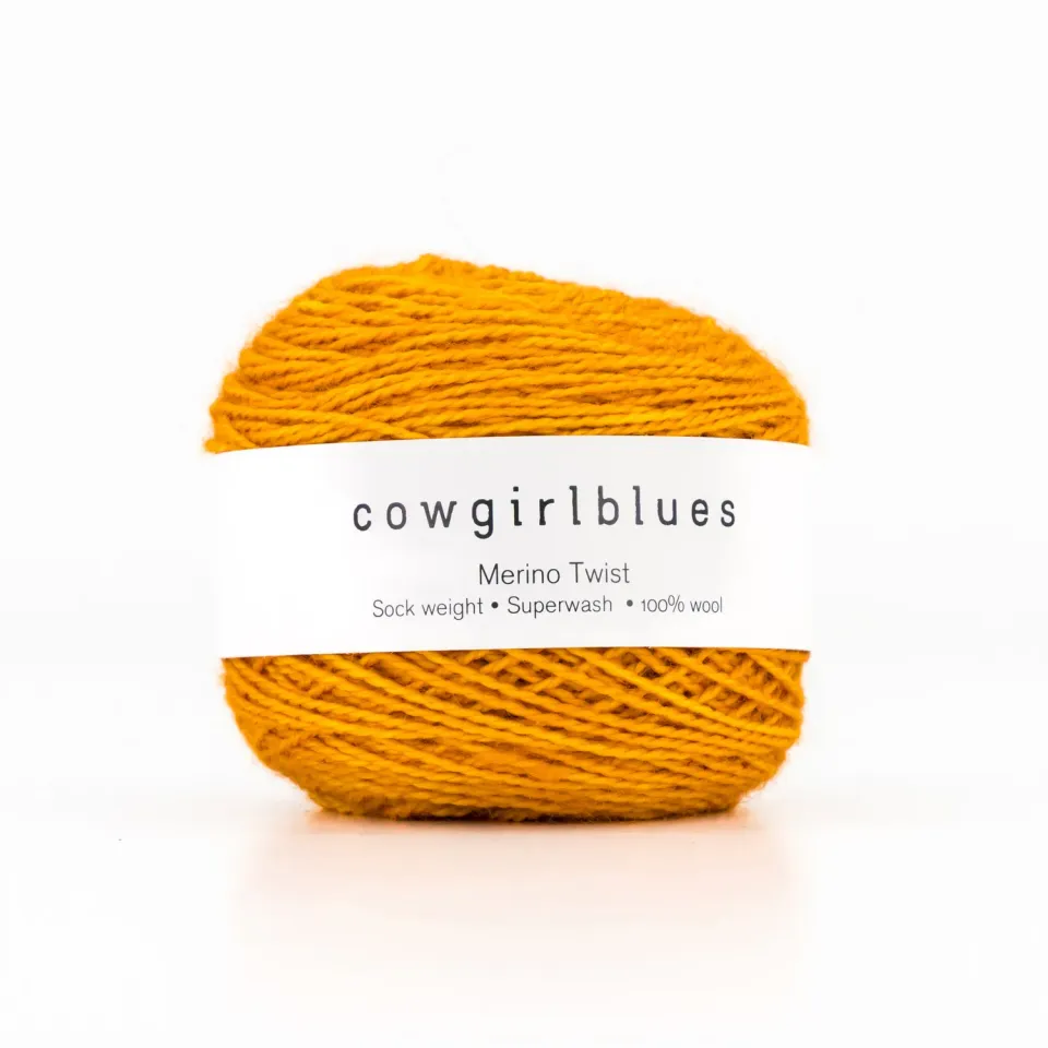 Cowgirlblues Merino Twist Saffron Garn 50g uni