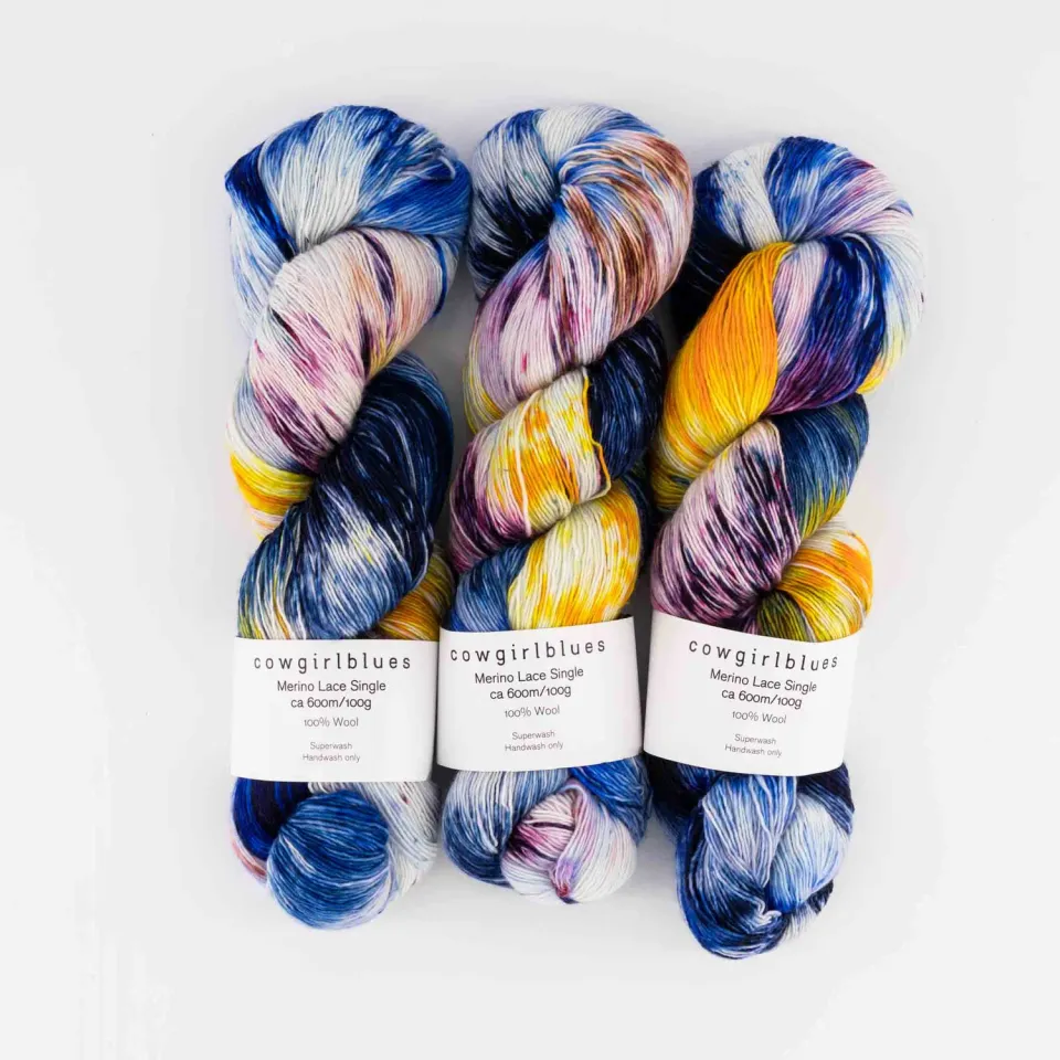 Cowgirlblues Merino Lace Wolle Tina Turner handgefärbt