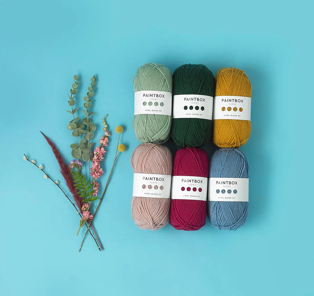 Paintbox Yarns Wool Blend DK Wolle Wollmischung einfarbig